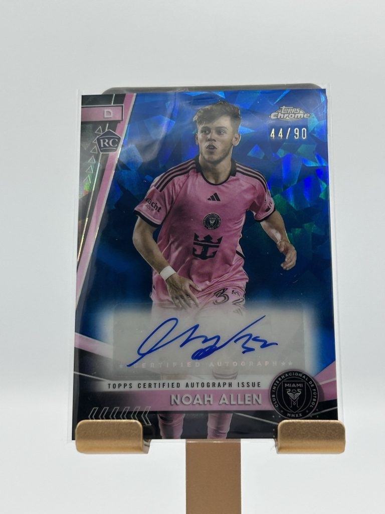 Noah Allen 2024 Topps Chrome Sapphire Edition MLS Auto /90 Inter Miami