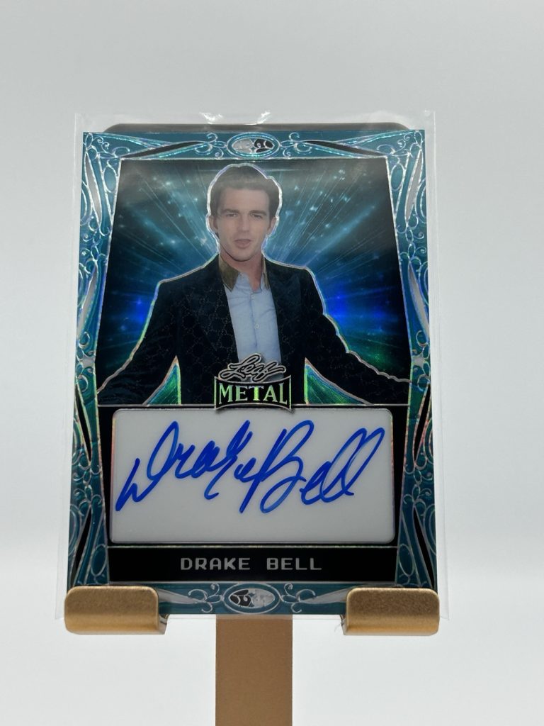 2024 Leaf Metal Pop Century ~ ON CARD AUTO AQUA BLUE 68/99 ~ Drake Bell & Josh