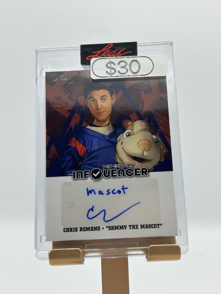 2023 Leaf Pop Century Influencer Autograph Auto Chris Roman /51 Inscribed Mascot