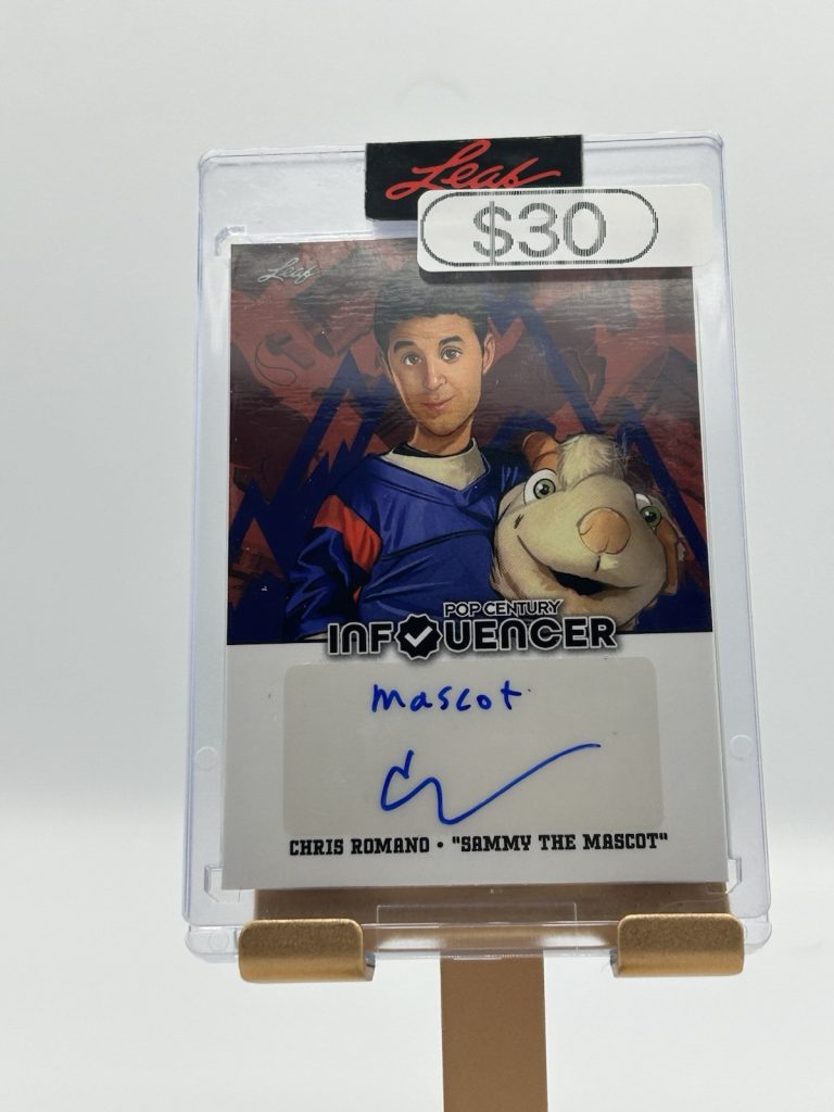 2023 Leaf Pop Century Influencer Autograph Auto Chris Roman /51 Inscribed Mascot