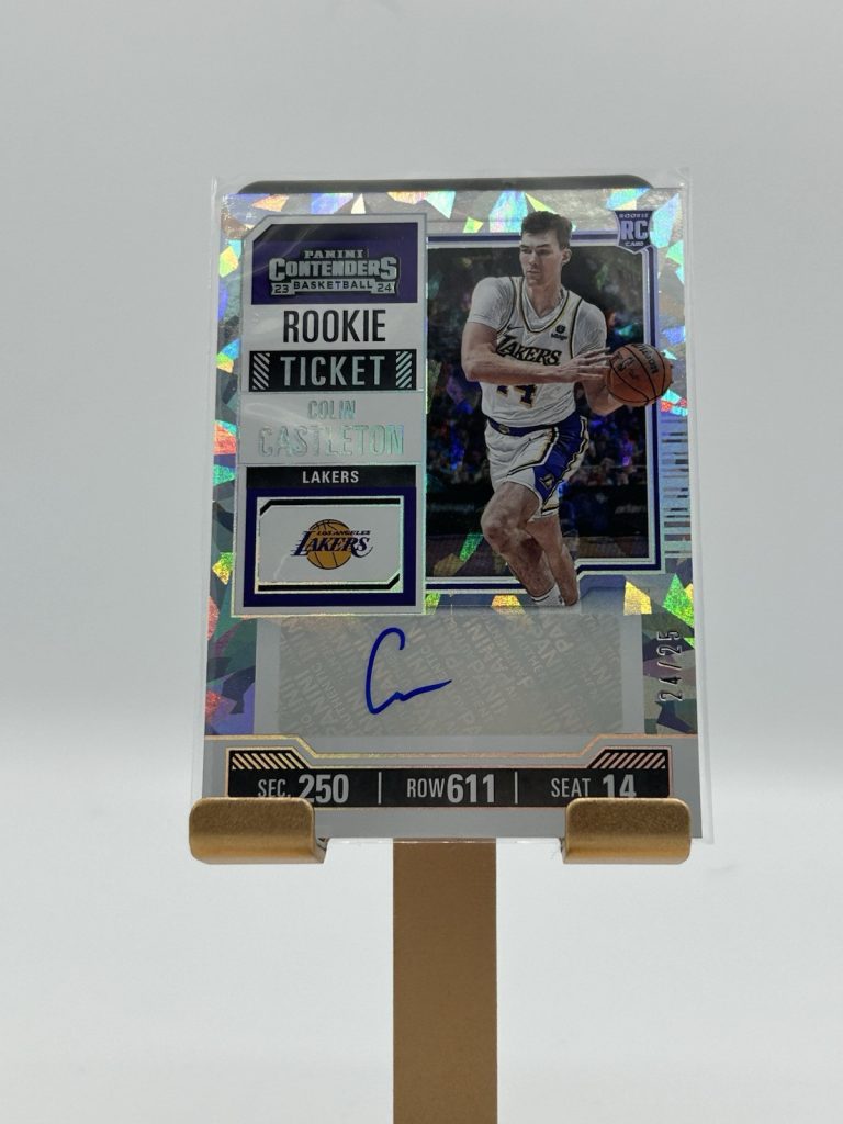 2023-24 PANINI CONTENDERS COLIN CASTLETON PLAYOFF TICKET AUTO /25 #152 ROOKIE RC