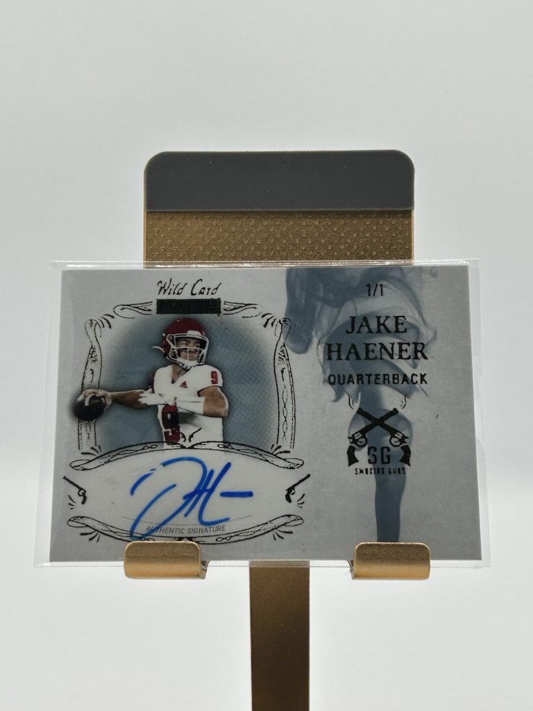 JAKE HAENER 2023 WILD CARD MATTE Smoking Gun ON CARD AUTO 1/1 - BULLDOGS/SAINTS