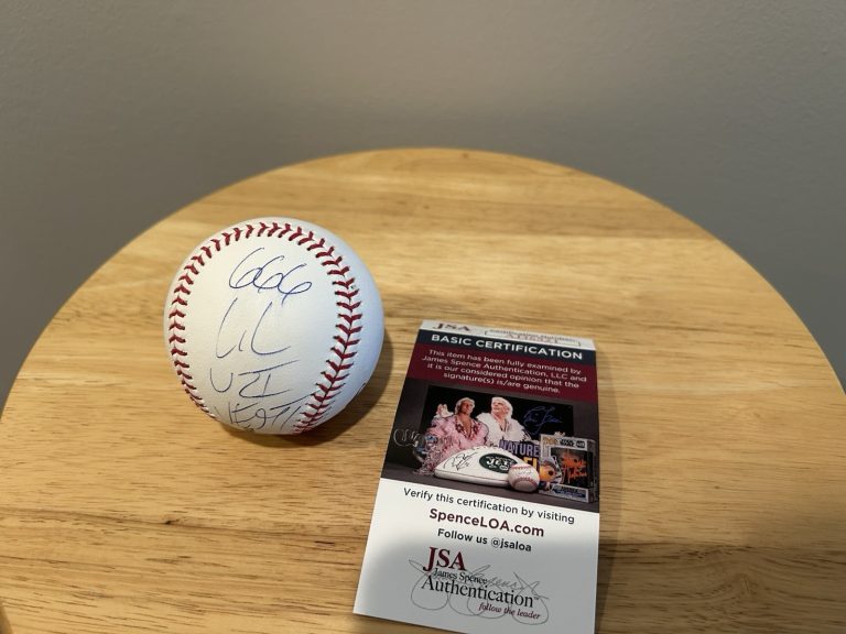 Lil Uzi Vert Signed Auto Major League Baseball 666 Inscription Rapper Rare JSA
