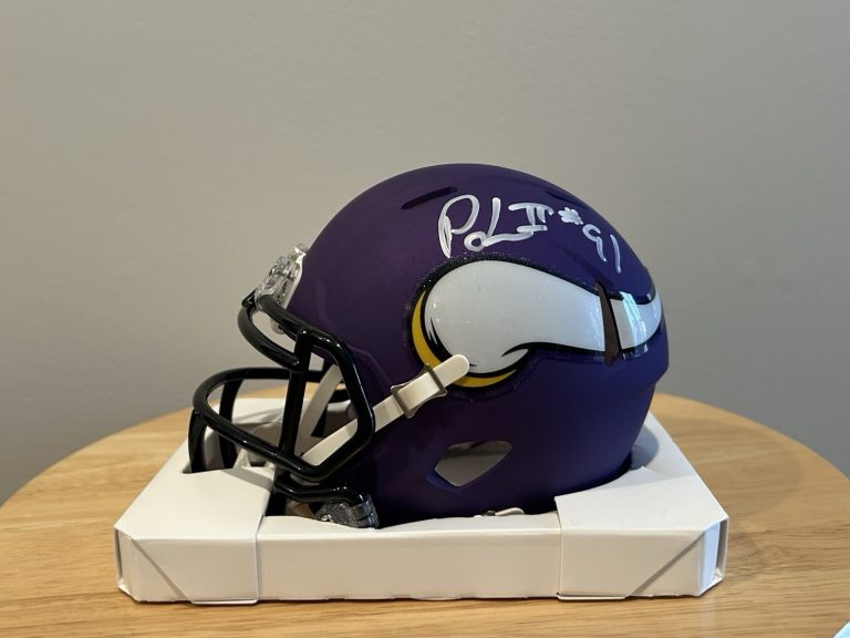 Patrick Jones Autographed Minnesota Vikings Speed Mini Helmet