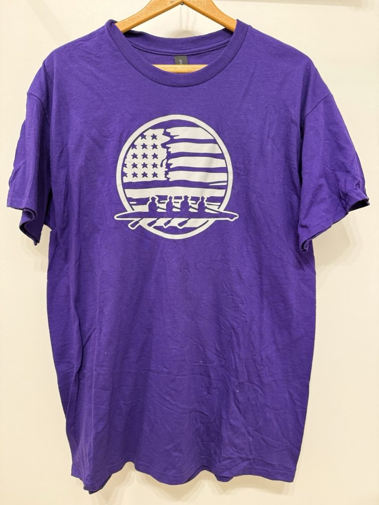 USA Sunset Rowing T-Shirt Crew Row Oars