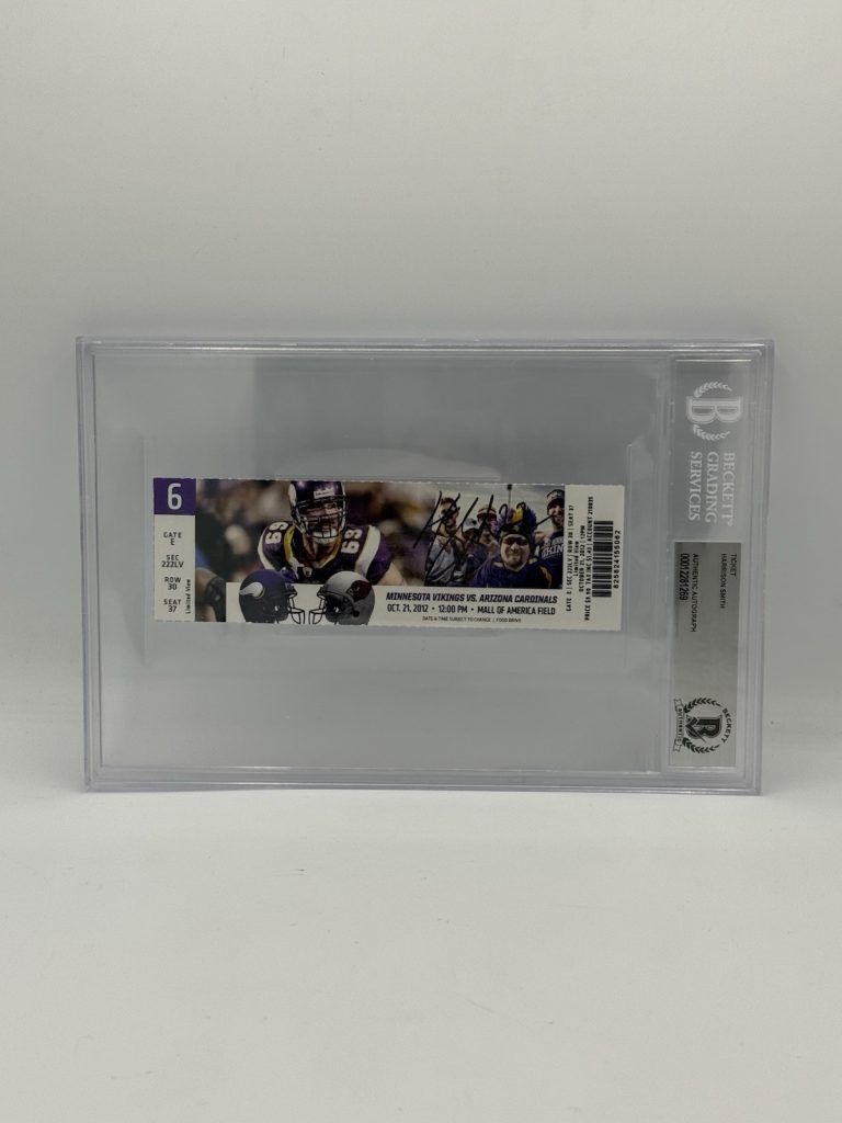 Harrison Smith Signed Autograph 10/21/12 NFL Interception Ticket Stub Beckett
