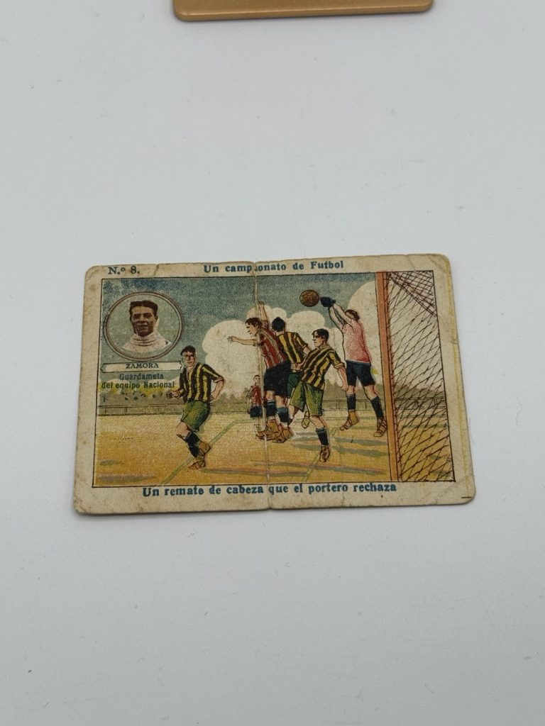 #8 Ricardo Zamora Spanish Goalkeeper Trading Card Soccer circa 1920 RARE 0721