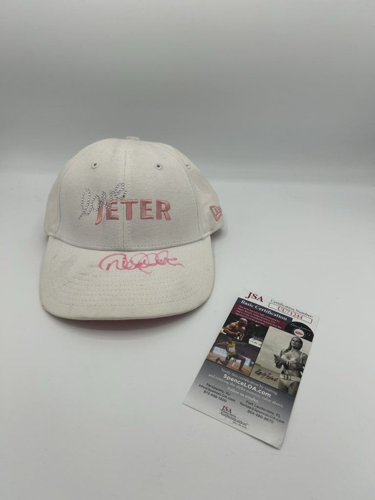 Derek Jeter Auto Signed New Era 1996 World Series On Field Hat Beckett JSA COA