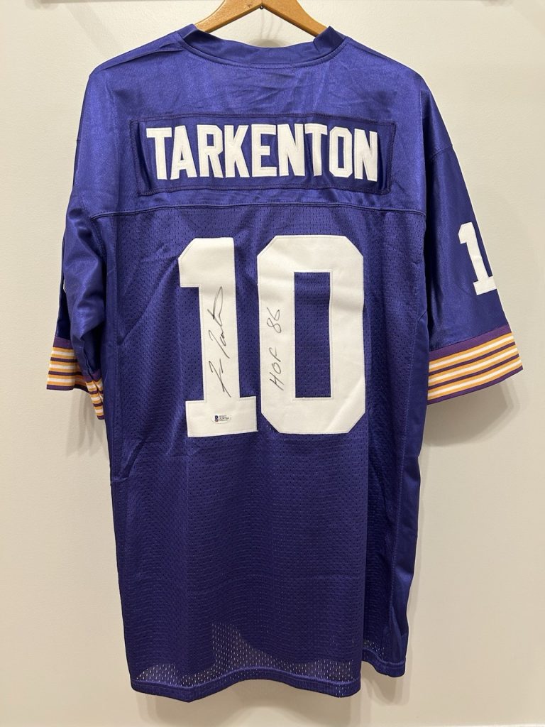 Authentic Mitchell & Ness 1975 Minnesota Vikings Signed Fran Tarkenton Jersey