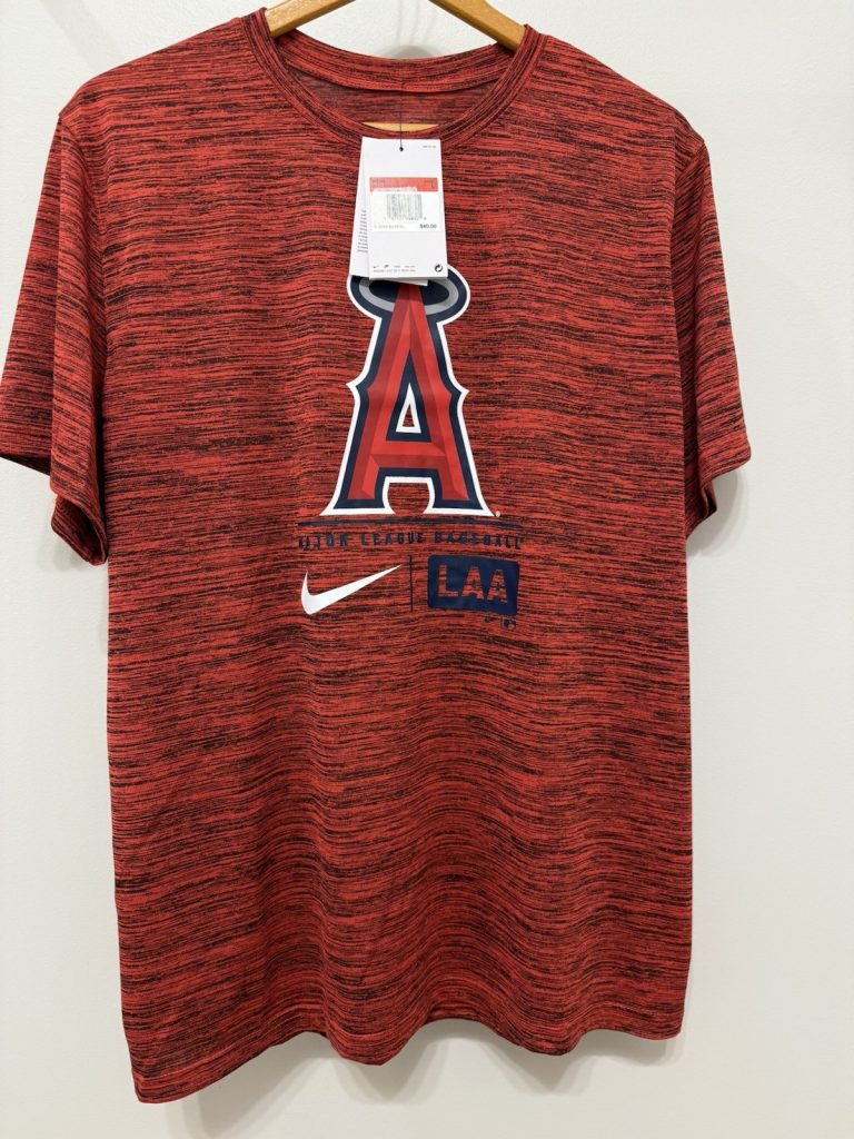 Los Angeles Angels Nike Men’s Logo Velocity Performance T-Shirt - Red Size L