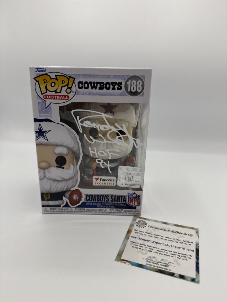 Randy White Signed Cowboys SANTA Funko Pop Doll #188 w/HOF'94 - (SCHWARTZ COA)