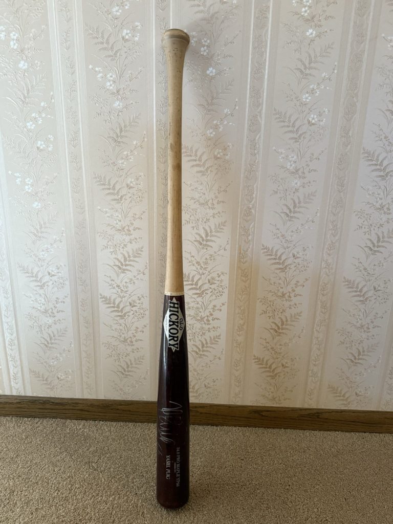 YASIEL PUIG Signed Autographed Game-Used Old Hickory Model Bat JSA LETTER
