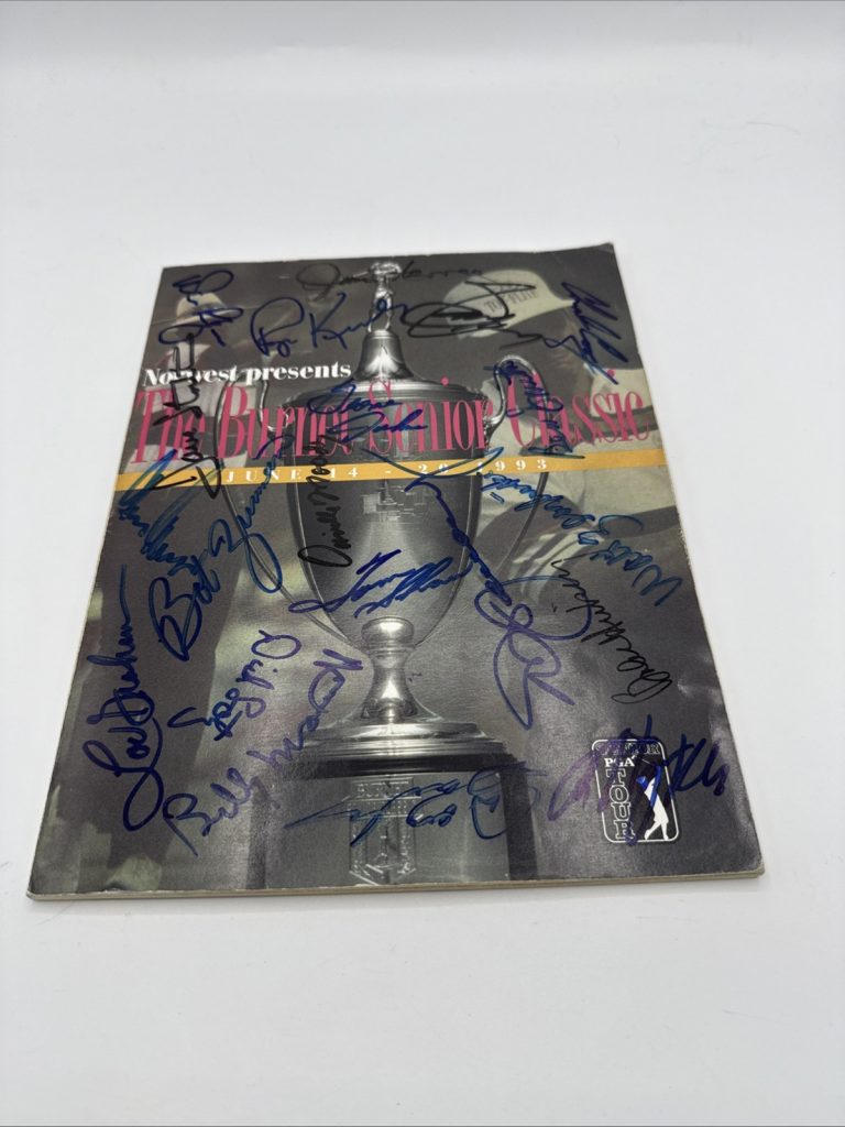 BEAUTIFUL 1993 Burnet Senior PGA Classic Auto'd Program, Chi Chi Rodriguez
