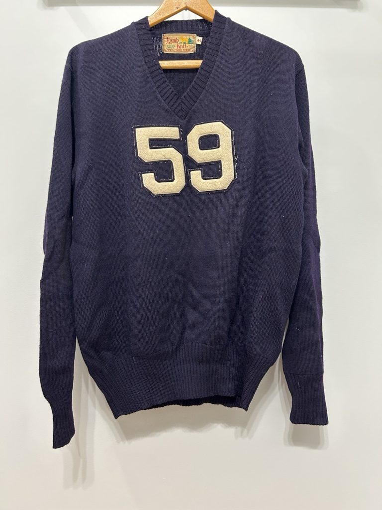 Joe Ruklick Northwestern Wildcats #59 Long Sleeve Crewneck Vintage Lamb Knit