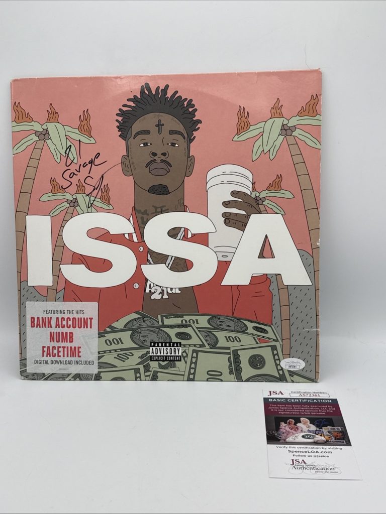 21 Savage Signed Autographed ISSA LP Vinyl Cover Rare JSA