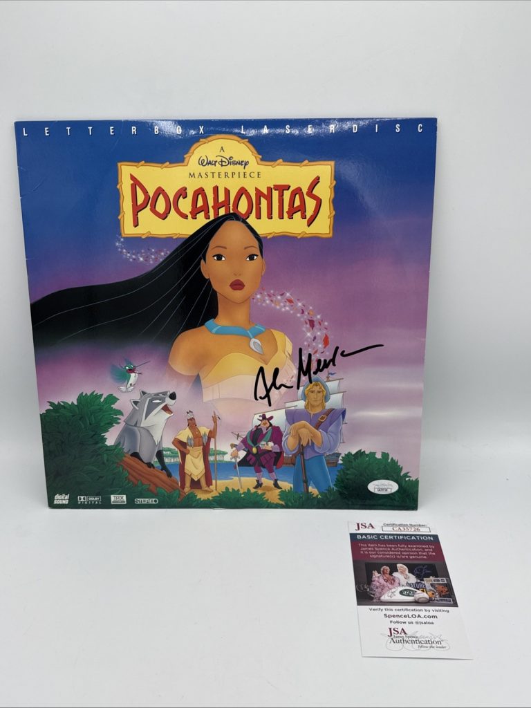 Alan Menken Signed Pocahontas Movie Soundtrack Album Cover Vinyl JSA COA