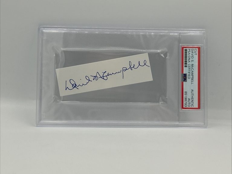 DAVID MCCAMPBELL SIGNED CUT SIGNATURE PSA DNA (D) WWII ACE