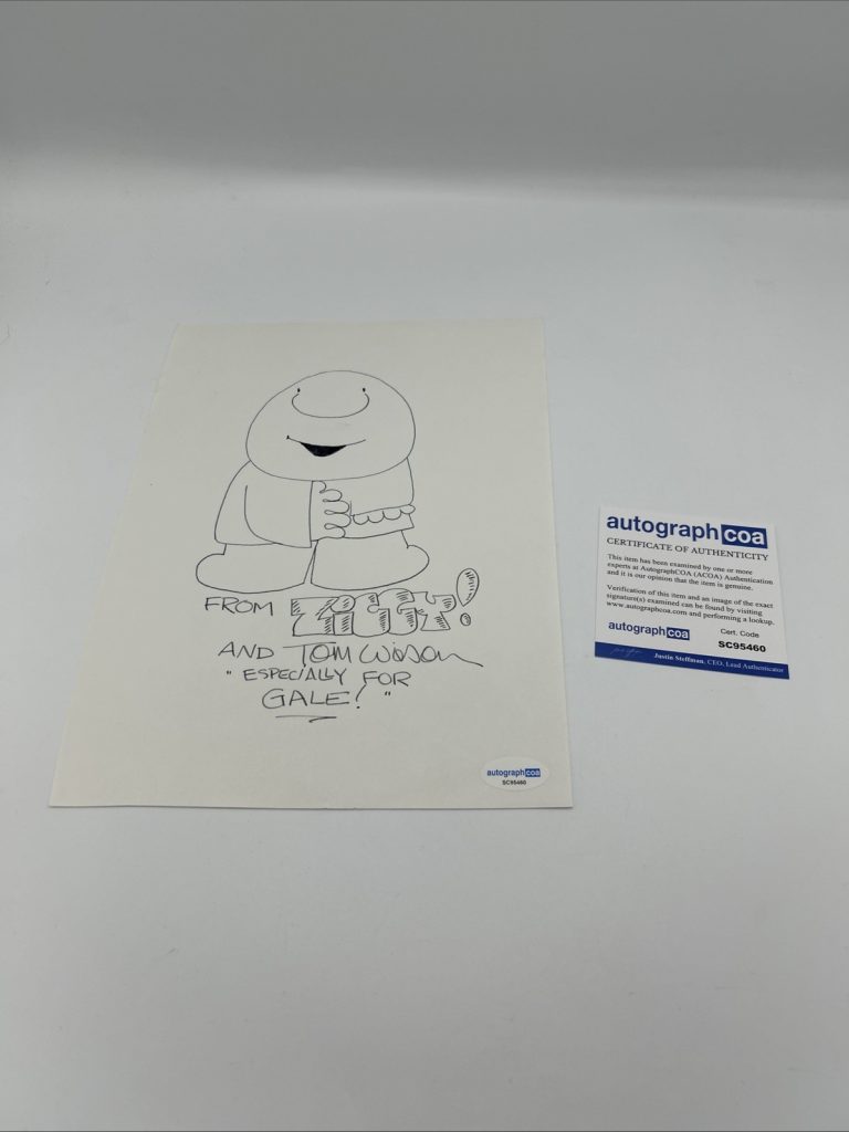 Tom Wilson Signed Ziggy Sketch AutographCOA COA Comic Artist Cartoonist