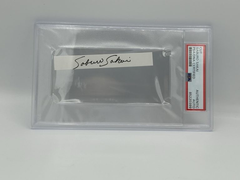 SABURO SAKAI SIGNED CUT PSA DNA (D) WWII JAPANESE ACE