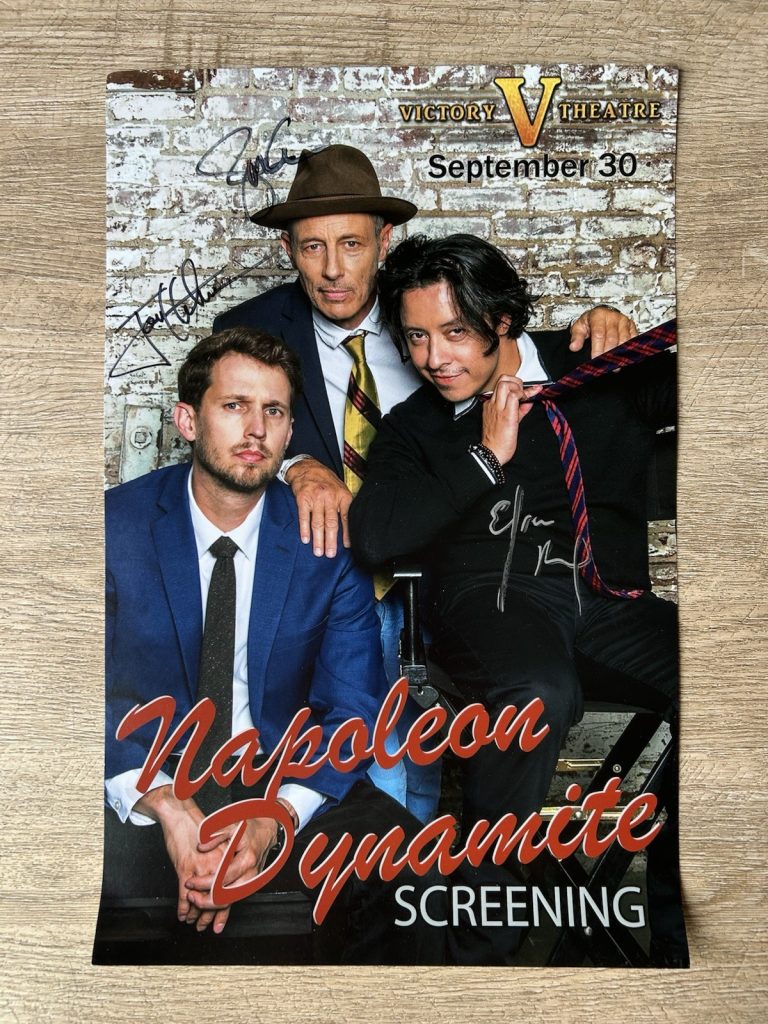 Napoleon Dynamite Screening Cast Signed Poster Victory Theatre September 30