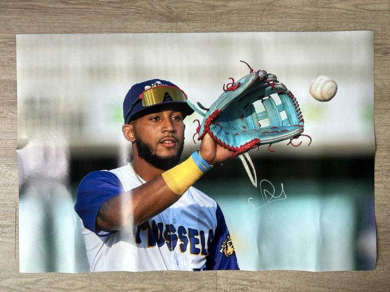 Emmanuel Rodriguez Autographed Minnesota Twins Poster MLB Baseball