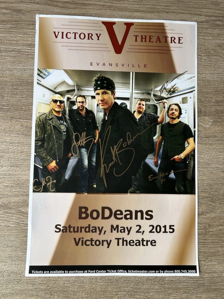 BoDeans Signed Victory Theatre Poster May 2 2015 Evansville Music Band