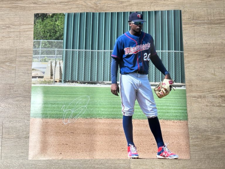 Yunior Severino Signed Poster Minnesota Twins MLB Baseball