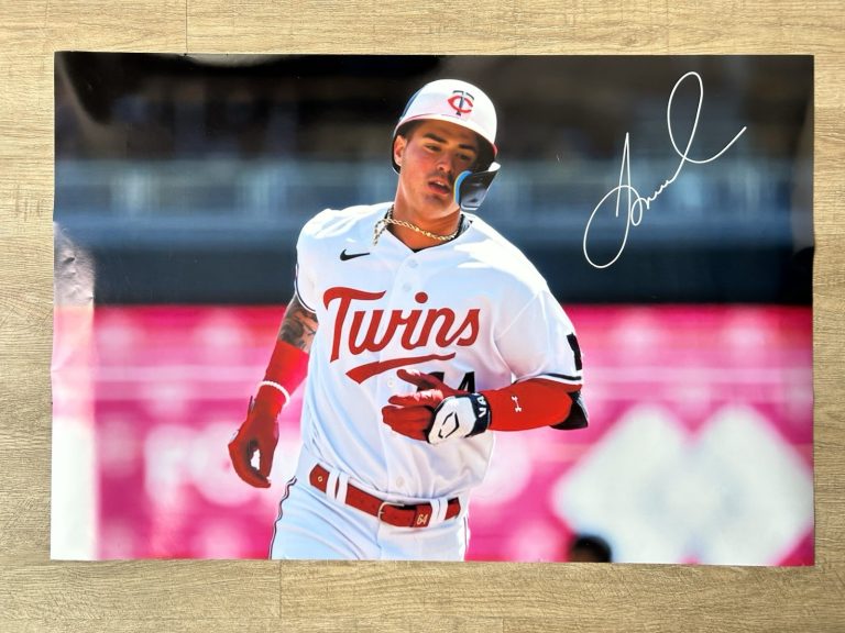 Jose Miranda Autographed Poster Minnesota Twins MLB BASEBALL