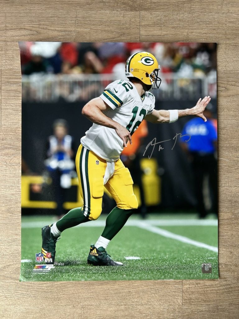 GREEN BAY PACKERS QB AARON RODGERS AUTOGRAPH Steiner Sports COA Poster