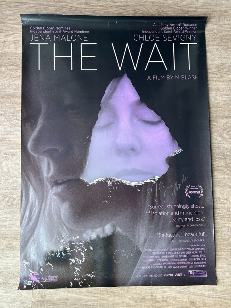Jena Malone, Chloe Sevigny and M. Blash Signed The Wait Movie Poster Beckett LOA