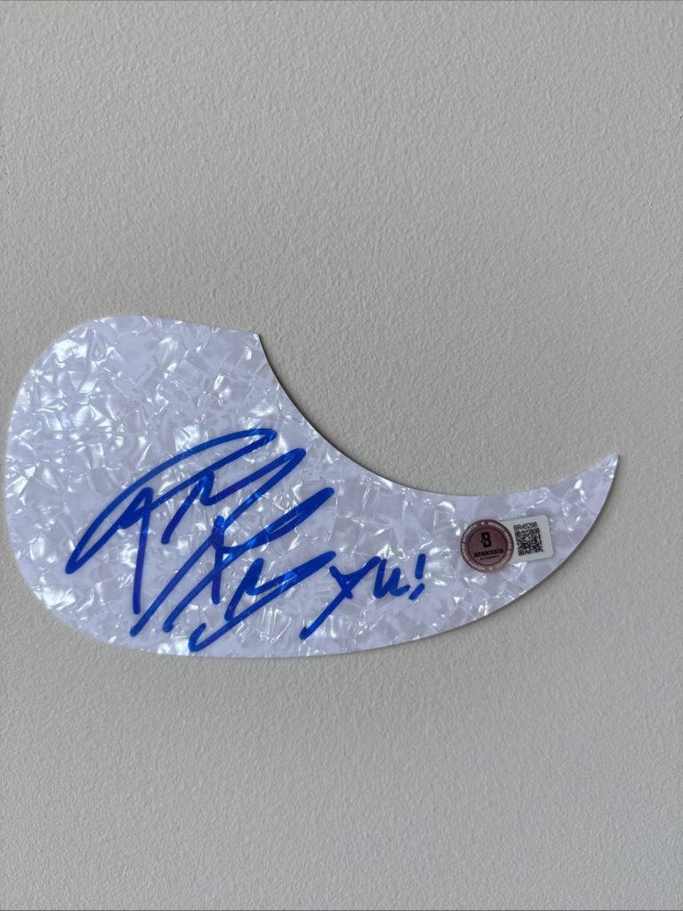 POST MALONE “POSTY” SIGNED ACOUSTIC PICKGUARD “BECKETT BAS COA”