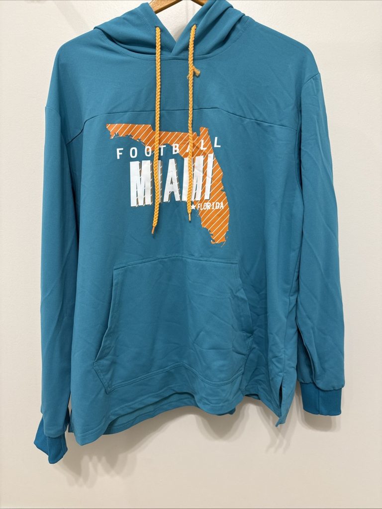 Miami Dolphins Tyreek Hill #10 Hoodie Sweatshirt Pullover Men’s Size Large NFL