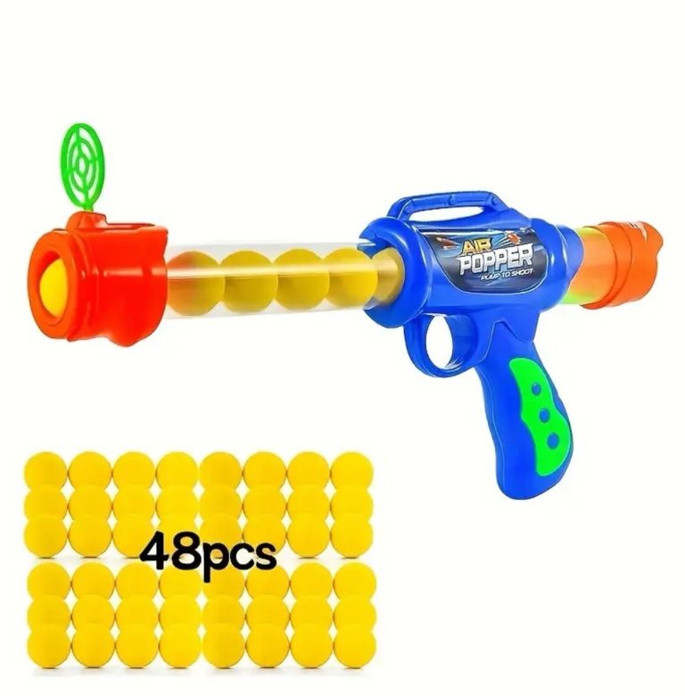 Foam Ball Launcher with 48Balls, Pump Action Shooting Toy Blaster for Kids, Outd