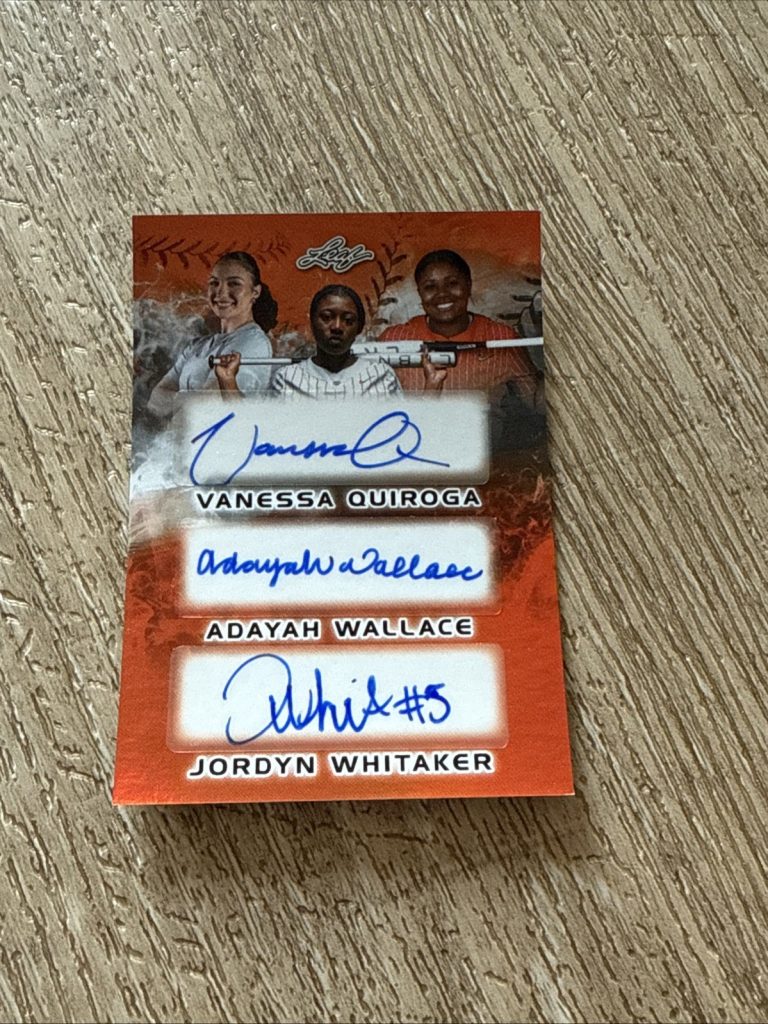 2024 Leaf Lone Star Softball - Quiroga / Wallace / Whitaker - Triple Auto 2/31