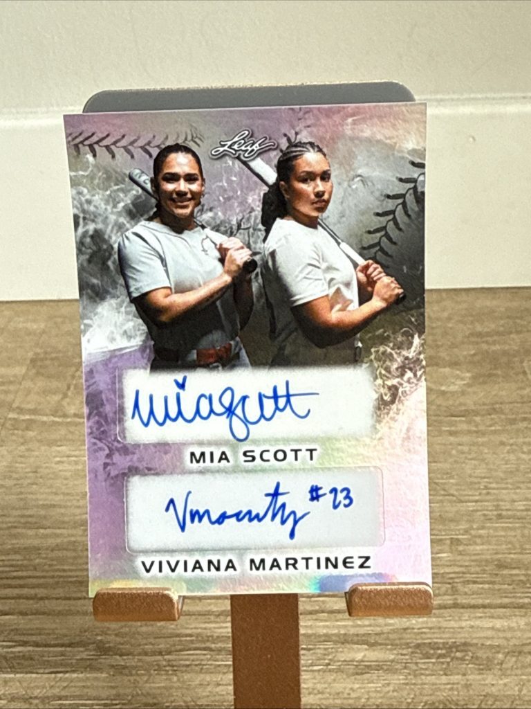 2024 Leaf Lone Star Softball MIA SCOTT/VIVIANA MARTINEZ DUAL AUTO SILVER #/82