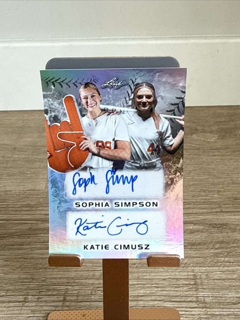 2024 Leaf Lone Star Softball SOPHIA SIMPSON/KATIE CIMUSZ DUAL AUTO #/44
