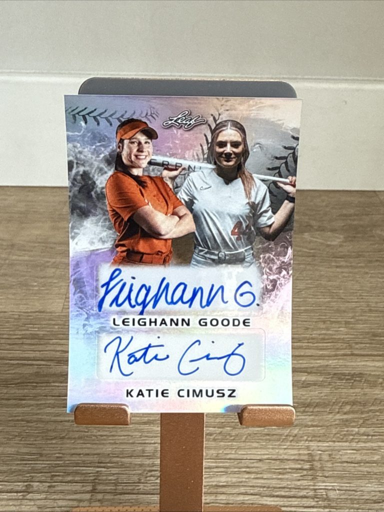 2024 Leaf Lone Star Softball LEIGHANN GOODE/KATIE CIMUSZ DUAL AUTO SILVER #/44