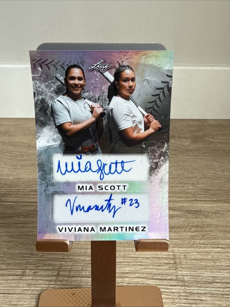 2024 Leaf Lone Star Softball MIA SCOTT/VIVIANA MARTINEZ DUAL AUTO SILVER #/82