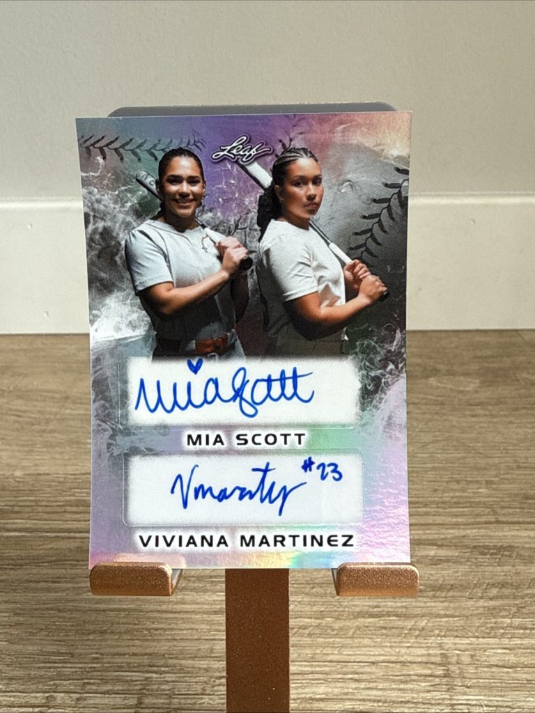 2024 Leaf Lone Star Softball MIA SCOTT/VIVIANA MARTINEZ DUAL AUTO SILVER #/82