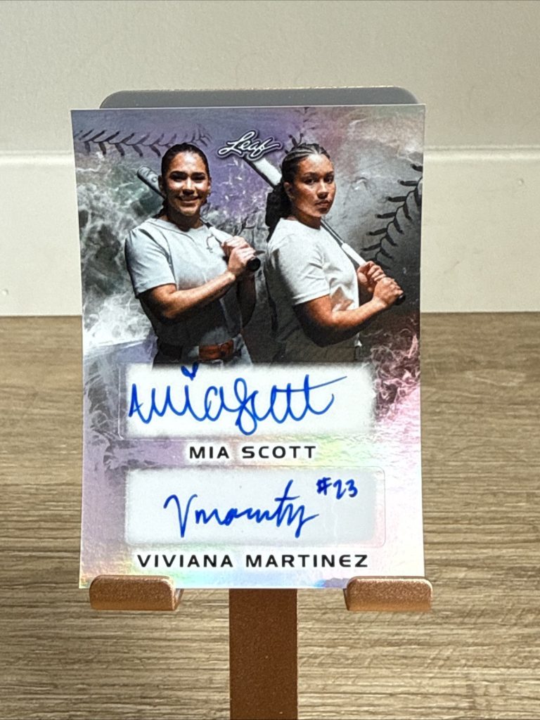 2024 Leaf Lone Star Softball MIA SCOTT/VIVIANA MARTINEZ DUAL AUTO SILVER #/82