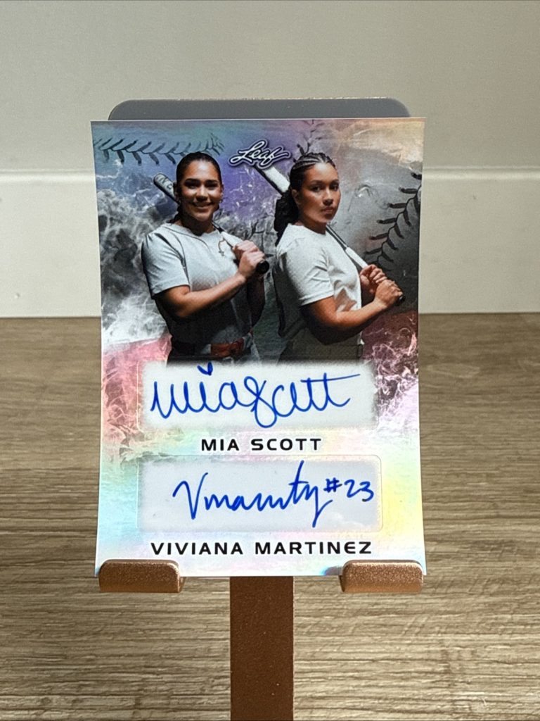 2024 Leaf Lone Star Softball MIA SCOTT/VIVIANA MARTINEZ DUAL AUTO SILVER #/82