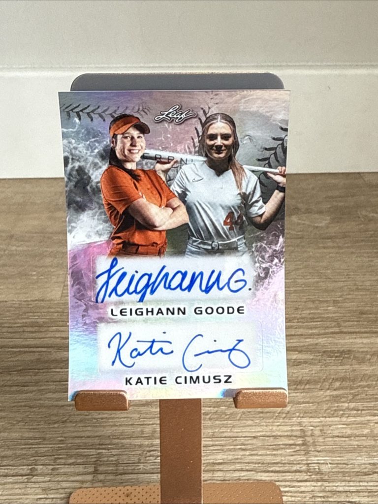 2024 Leaf Lone Star Softball LEIGHANN GOODE/KATIE CIMUSZ DUAL AUTO SILVER #/44