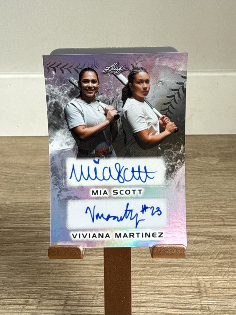 2024 Leaf Lone Star Softball MIA SCOTT/VIVIANA MARTINEZ DUAL AUTO SILVER #/82