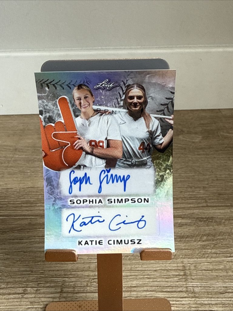 2024 Leaf Lone Star Softball SOPHIA SIMPSON/KATIE CIMUSZ DUAL AUTO #/44