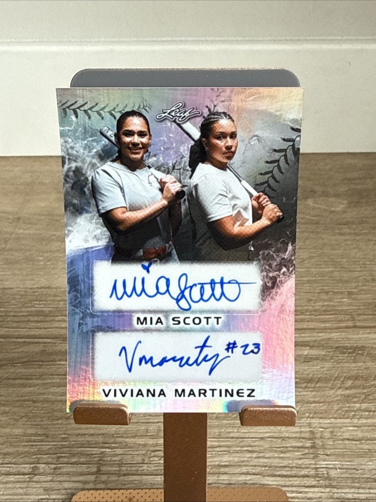 2024 Leaf Lone Star Softball MIA SCOTT/VIVIANA MARTINEZ DUAL AUTO SILVER #/82