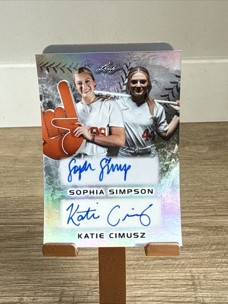 2024 Leaf Lone Star Softball SOPHIA SIMPSON/KATIE CIMUSZ DUAL AUTO #/44