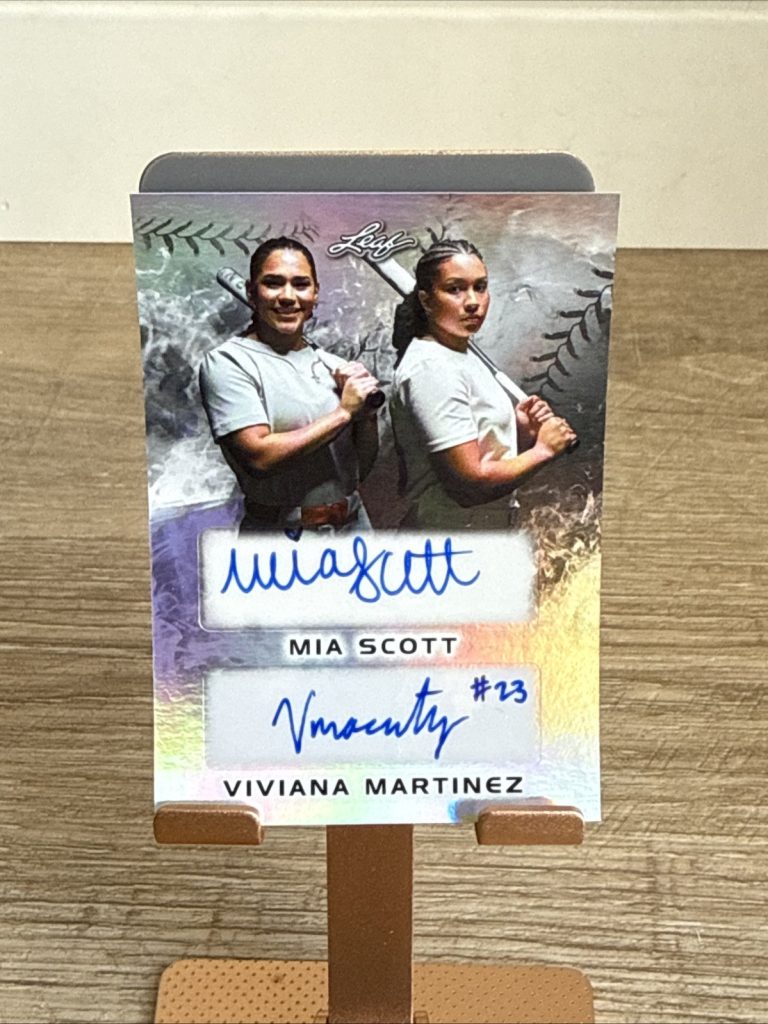 2024 Leaf Lone Star Softball MIA SCOTT/VIVIANA MARTINEZ DUAL AUTO SILVER #/82