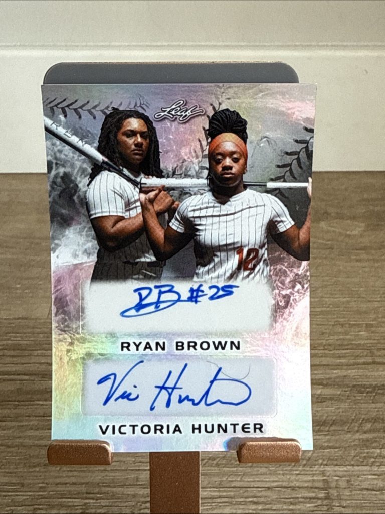 2024 Leaf Lone Star Softball - Ryan Brown / Victoria Hunter - Dual Auto /44