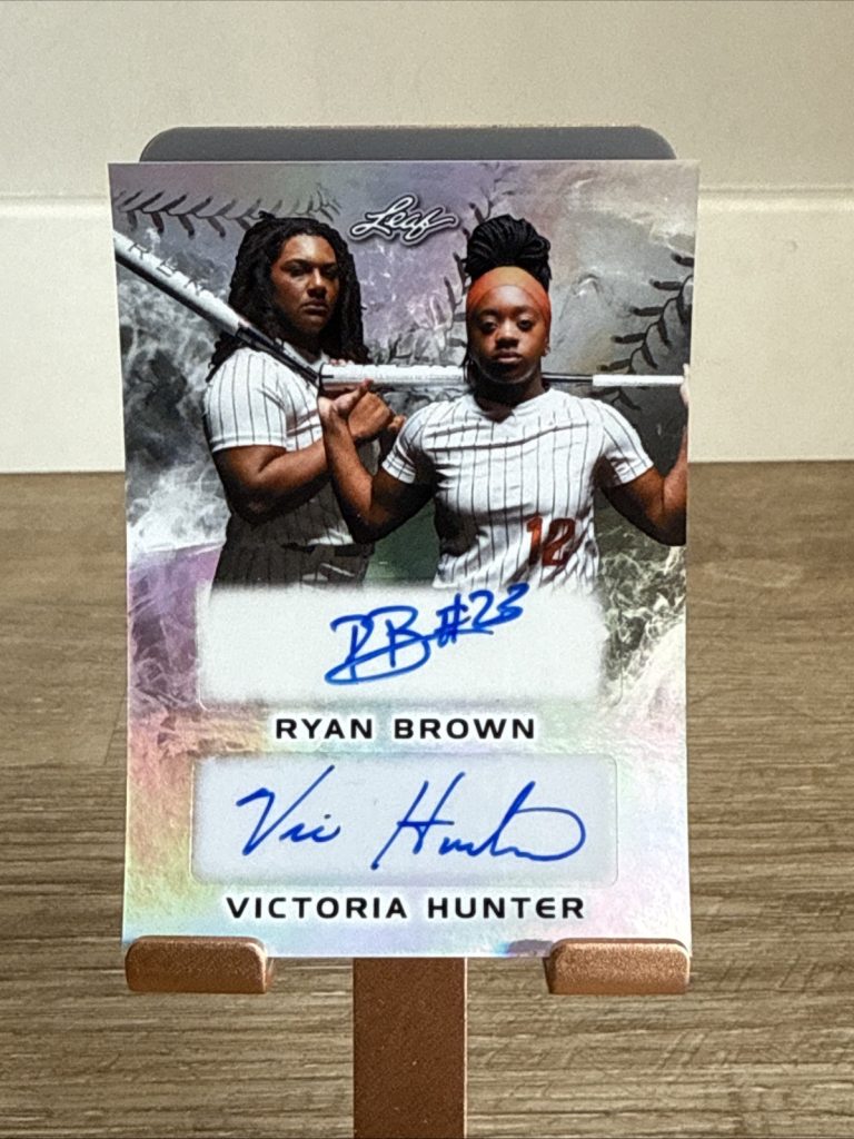 2024 Leaf Lone Star Softball - Ryan Brown / Victoria Hunter - Dual Auto /44