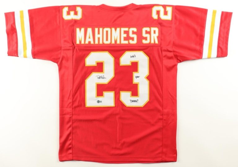 Patrick Mahomes Sr. Signed Jersey Inscribed 
